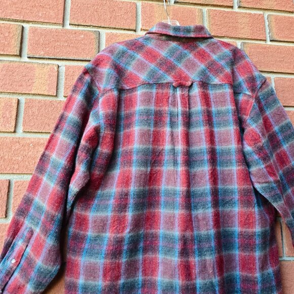 Vintage Windriver Men's Red Plaid Casual Button Down Shirt - Picture 5 of 7